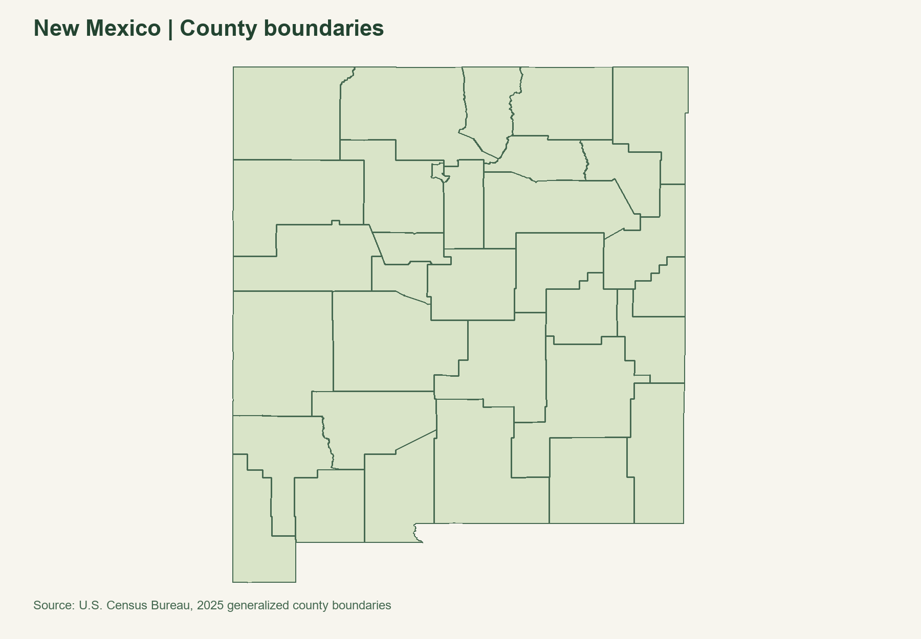 New Mexico county map