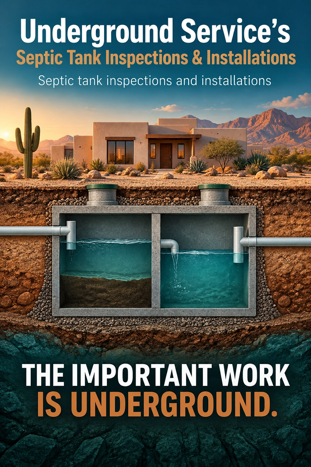 Underground Service's Septic Tank Inspections & Installations advertisement